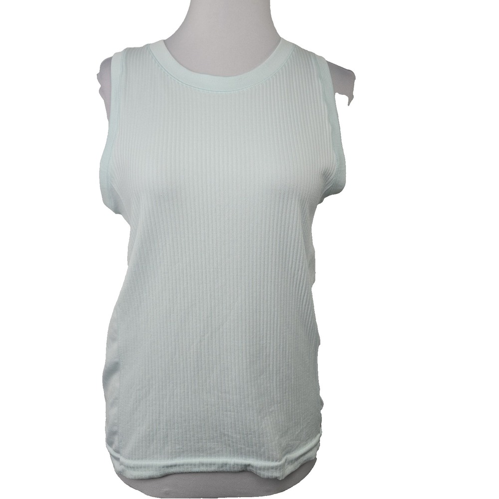 Athleta Women's Medium Mint Ribbed Sleeveless Scoop Neck T-shirt Top
